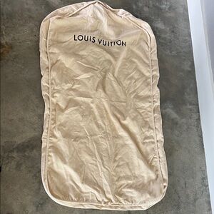 Authentic Louis Vuitton Beige Fabric Garment Cover with Logo